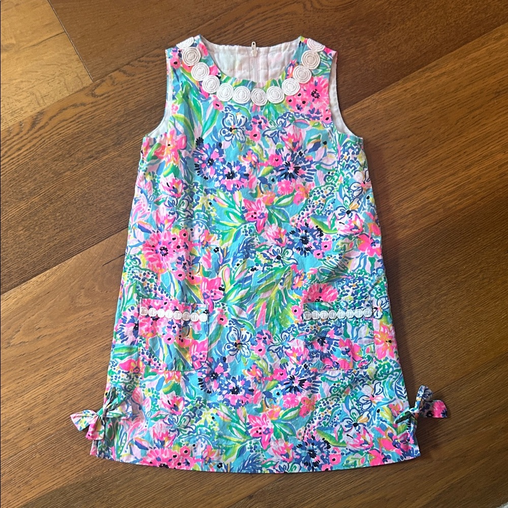 Lilly Pulitzer Pink and Blue Floral Kids Dress